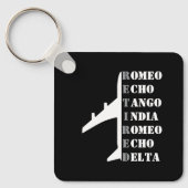Airplane Retired Nato Phonetic Alphabet Aviation キーホルダー (正面)