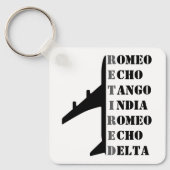 Airplane Retired Nato Phonetic Alphabet Aviation キーホルダー (正面)