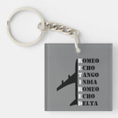 Airplane Retired Nato Phonetic Alphabet Aviation キーホルダー (正面)