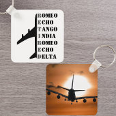 Airplane Retired Nato Phonetic Alphabet Aviation キーホルダー