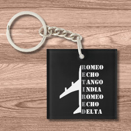 Airplane Retired Nato Phonetic Alphabet Aviation キーホルダー