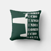 Airplane Retired Nato Phonetic Alphabet Aviation クッション (正面)