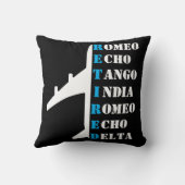 Airplane Retired Nato Phonetic Alphabet Aviation クッション (裏面)