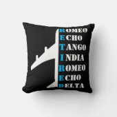 Airplane Retired Nato Phonetic Alphabet Aviation クッション (正面)