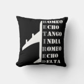 Airplane Retired Nato Phonetic Alphabet Aviation クッション (正面)