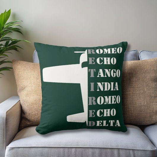 Airplane Retired Nato Phonetic Alphabet Aviation クッション