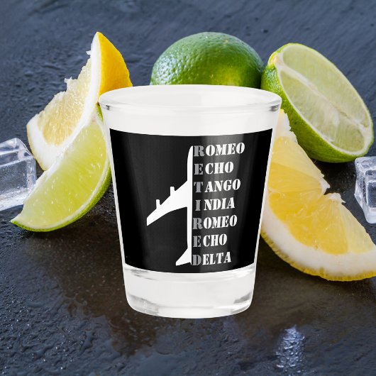 Airplane Retired Nato Phonetic Alphabet Aviation ショットグラス