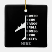 Airplane Retired Nato Phonetic Alphabet Aviation セラミックオーナメント (裏面)