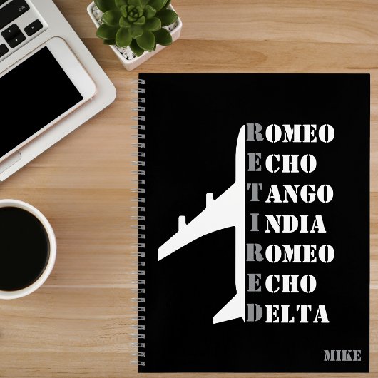 Airplane Retired Nato Phonetic Alphabet Aviation ノートブック