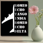 Airplane Retired Nato Phonetic Alphabet Aviation ポスター