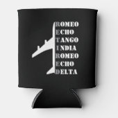 Airplane Retired Nato Phonetic Alphabet Aviation 缶クーラー (正面)