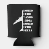 Airplane Retired Nato Phonetic Alphabet Aviation 缶クーラー (裏面)