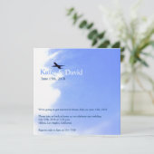 Airplane Sky Destination Wedding Custom 招待状 (スタンド正面)