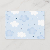 Airplane Stars Clouds Baby Shower Book Request エンクロージャーカード (裏面)