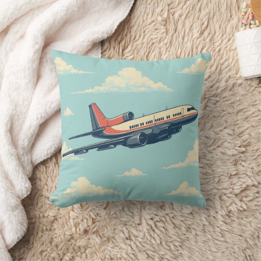 Airplane Throw Pillow クッション (ブランケット)