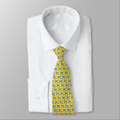 Airplane Tie Armani Gray on Yellow ネクタイ (タイ)