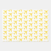 Airplanes Orange Yellow Pink Travel Pilot Fun ラッピングペーパーシート (正面)