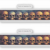 Airpods Proケース装飾スキン – スカルキャンディ シール (正面)