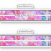 Airpods Proケース装飾スキン – ピンクハート シール (正面)