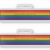 Airpods Proケース装飾スキン – プライド シール (正面)