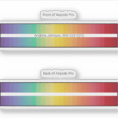 Airpods Proケース装飾スキン – 虹 シール (正面)