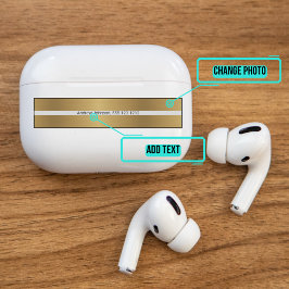 Airpods Proケース装飾スキン – 金ゴールド シール