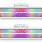 Airpods Proケース装飾肌 – タイダイ染料 シール (正面)