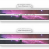 Airpods Proケース装飾肌 – 星雲 シール (正面)