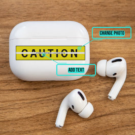 Airpods Pro Case Decorative Skin - Caution Sign シール