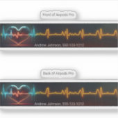 Airpods Pro Case Decorative Skin - Heartbeat シール (正面)