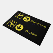 Airport Arrivals Departures Doormat ドアマット (アングル)