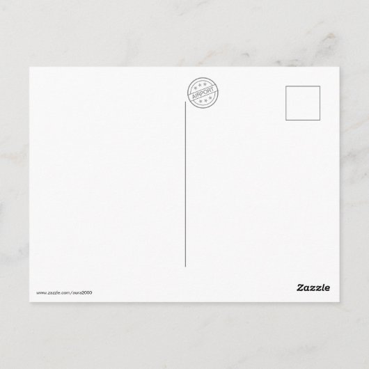 Airport Boardはがき(すべての文字をカスタマイズ可能) ポストカード (裏面)