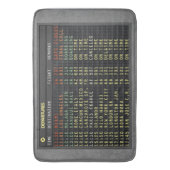 Airport Board (すべての文字がカスタマイズ可能) バスマット (正面縦)