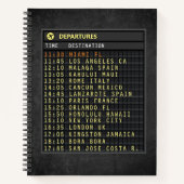 Airport Board (すべての文字のカスタマイズ) ノートブック (正面)