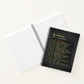 Airport Board (すべての文字のカスタマイズ) ノートブック (内部)