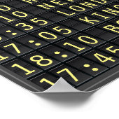 Airport Board (文字のカスタマイズ、ヘッドラインも可能) ポスター (角)