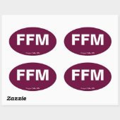 Airport Code – ミネソタ州ファーガス滝 楕円形シール (シート)