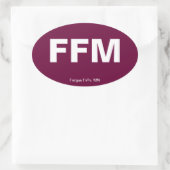 Airport Code – ミネソタ州ファーガス滝 楕円形シール (バッグ)