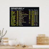 Airport Departures Poster ポスター (キッチン)
