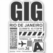 Airport Rio de Janeiro GIG シール (正面)