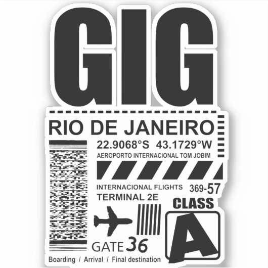 Airport Rio de Janeiro GIG シール (正面)