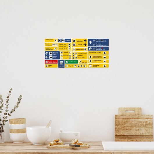 Airport Signs ポスター (キッチン)