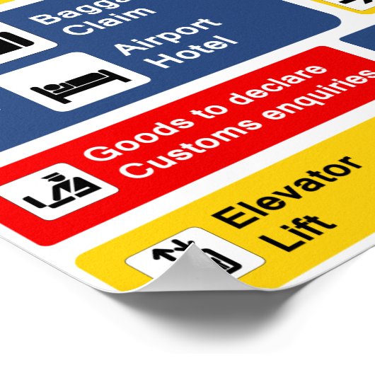 Airport Signs ポスター (角)