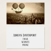 Airship Over Chicagoの名刺 (正面&裏面)