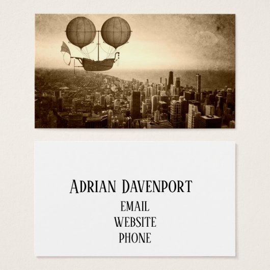 Airship Over Chicagoの名刺 (正面&裏面)