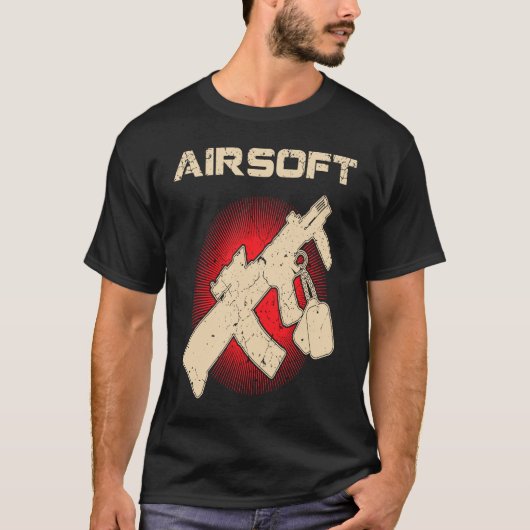 Airsoft Airsoftマーカー軍隊ルック Tシャツ (正面)