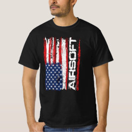 Airsoft Grunge USA Flag Tシャツ