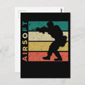 Airsoft Retro Paintball Airsoft Player ポストカード (正面/裏面)