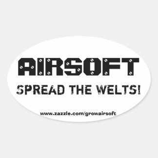 Airsoft "Spread the Welts"バンパーステッカー 楕円形シール