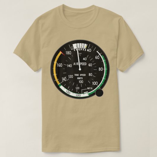 Airspeed Altimeter Instrument Flight Pilot Aviatio Tシャツ (デザイン正面)